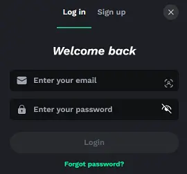 Betonred Casino přihlašovací menu