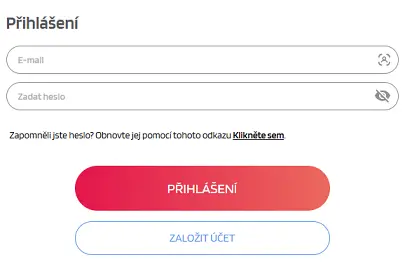TrivelaBet přihlašovací menu